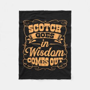 Funny Scotch Whiskey Lover Gift Bourbon Whisky Dri Fleece Blanket