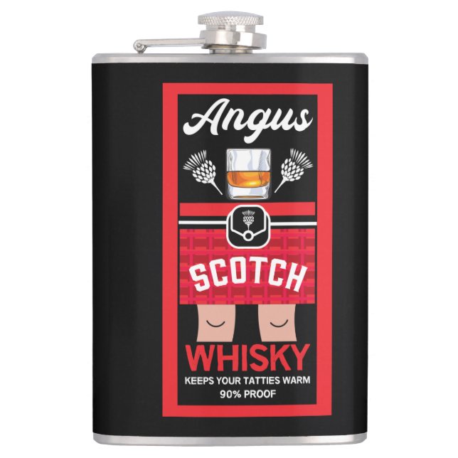 Funny Scotch Whisky Hip Flask (Front)