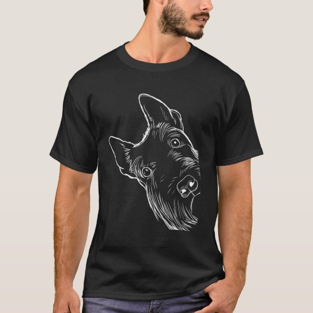Funny Scottie Dog Scottish Terrier T-Shirt (Front)