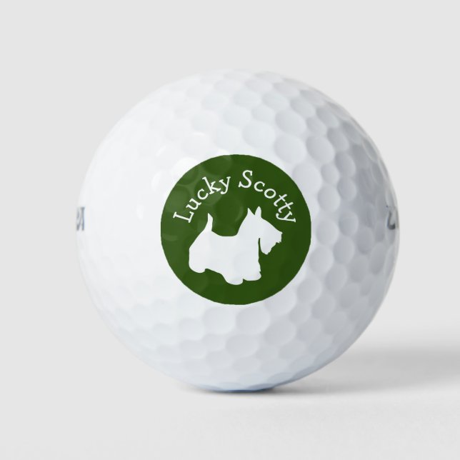 Funny Scottie Terrier Scotty Dog Golf Balls (Front)