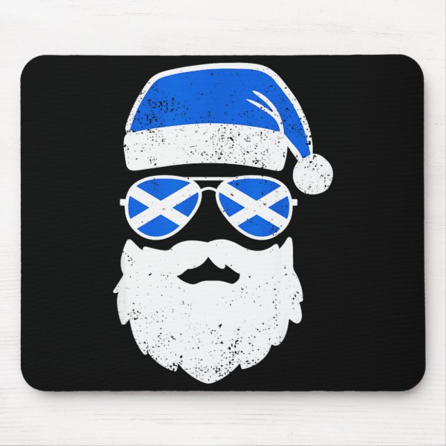 Funny Scottish Christmas Pajama Funny Matching Fam Mouse Mat (Front)