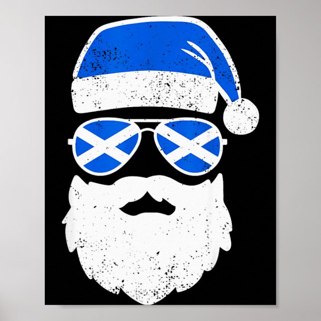 Funny Scottish Christmas Pajama Funny Matching Fam Poster (Front)