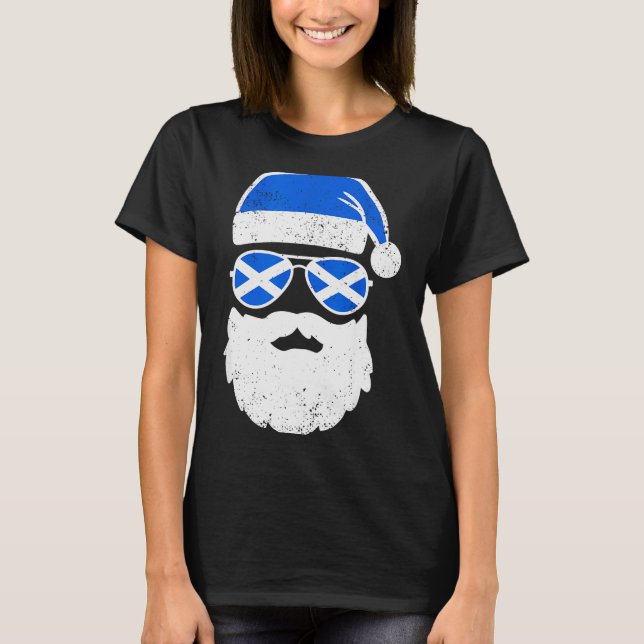 Funny Scottish Christmas Pajama Funny Matching Fam T-Shirt (Front)