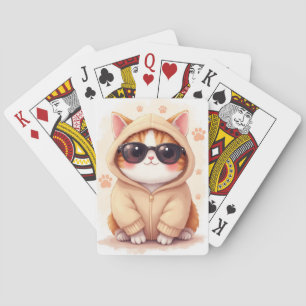 Funny Scottish Fold Kawaii Cat Playing Cards