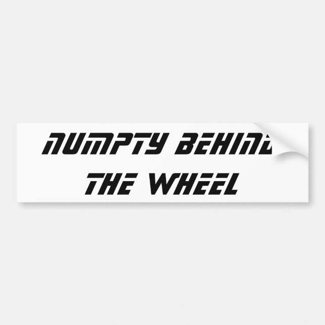 Funny Scottish Slang Numpty Bumper Sticker (Front)