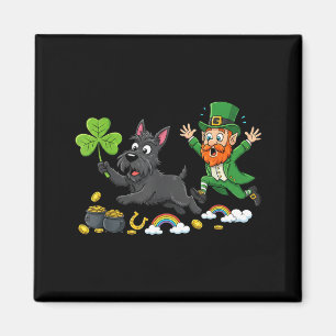 Funny Scottish Terrier Clover St Patricks Day Magnet