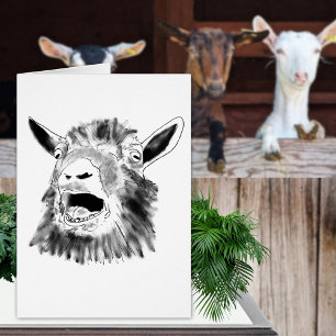 Funny Screaming Goat Drawing