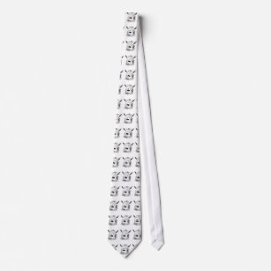 Funny Screaming Goat Drawing Quirky Animal Art Tie