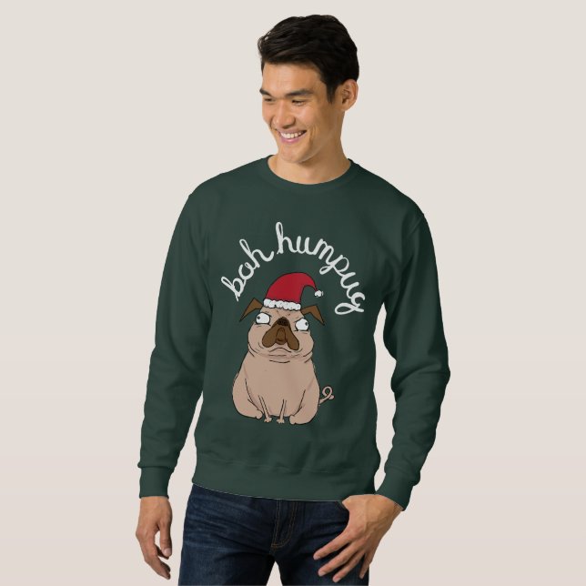 Funny Scrooge Pug Ugly Christmas Sweater (Front Full)
