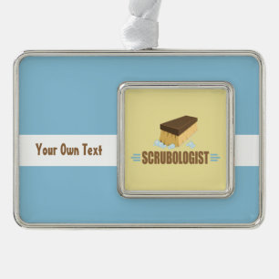 Funny Scrubologist Silver Plated Framed Ornament