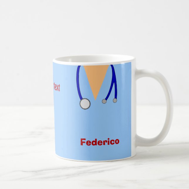 Funny Scrubs Nurses Whimsical Design Coffee Mug (Right)