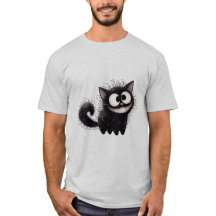 Funny Scruffy Black Cat Grin  ✨🐾🖤