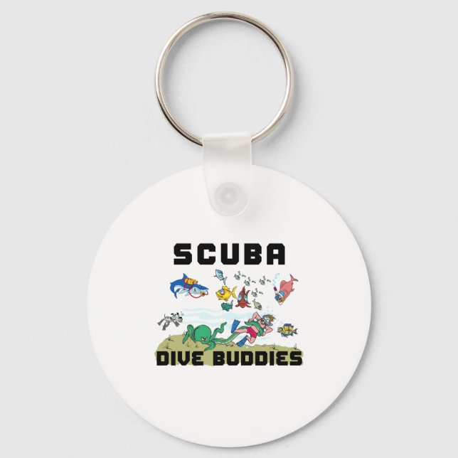 Funny Scuba Dive Buddy  Key Ring (Front)