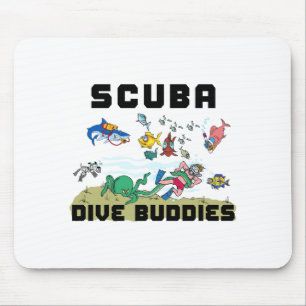 Funny Scuba Dive Buddy  Mouse Mat