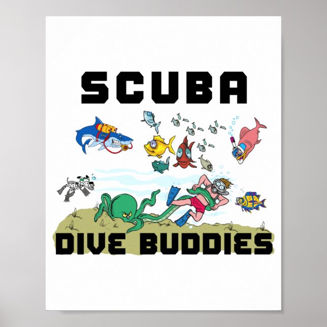 Funny Scuba Dive Buddy  Poster (Front)