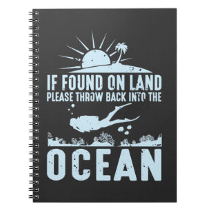 Funny Scuba Diver Gift Swimming Passion Notebook