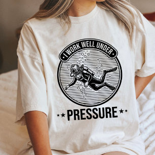 Funny Scuba Diver Under Pressure Quote Gift Tri-Blend Shirt