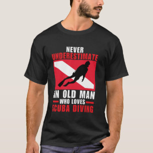 Funny Scuba Diving Art For Grandpa Men, snorkellin T-Shirt
