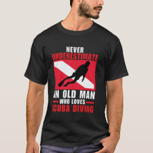 Funny Scuba Diving Art For Grandpa Men, snorkellin T-Shirt