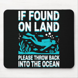 Funny Scuba Diving Art For Men Women Scuba Dive Sc Mouse Mat