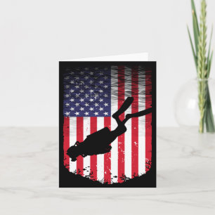 Funny Scuba Diving Art For Men Women Scuba Diver Card