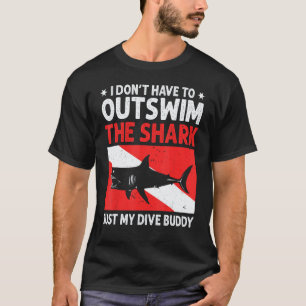 Funny Scuba Diving Design For Men Women Shark Divi T-Shirt