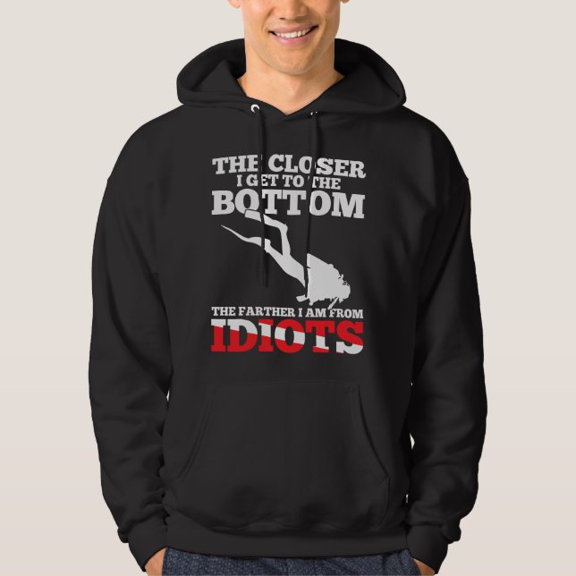 Funny Scuba Diving Flag Dive Quote Scuba Diver Gif Hoodie (Front)