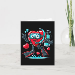 Funny Scuba Diving Heart Valentine Scuba Diving Wo Card