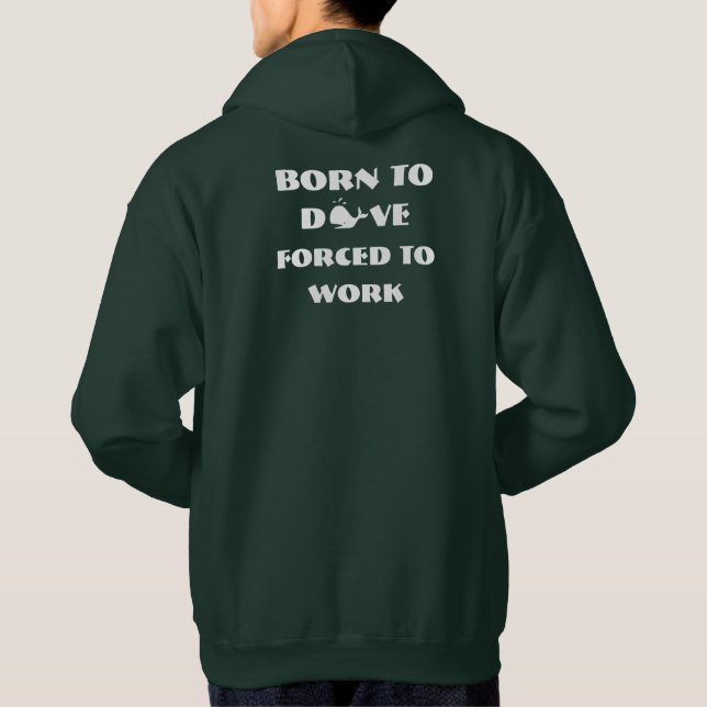 Funny scuba diving humour diver hoodie (Back)