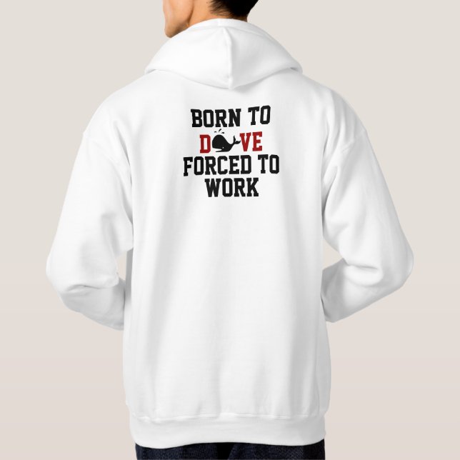 Funny scuba diving humour diver hoodie (Back)