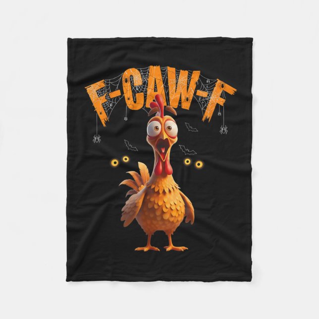 Funny Sder Web Chicken F-caw-f  Fleece Blanket (Front)