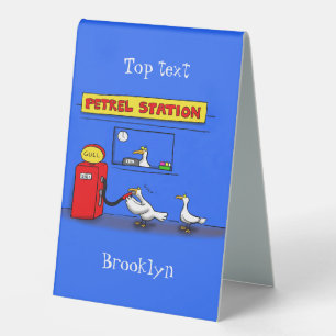 Funny sea gulls petrel cartoon humour