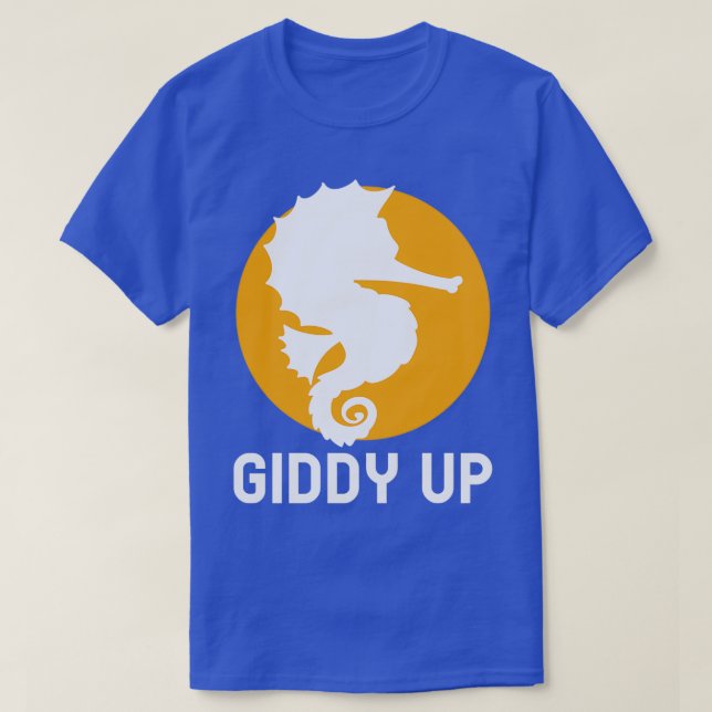 Funny Sea Horse Aqua Water Aerobics T-Shirt (Design Front)