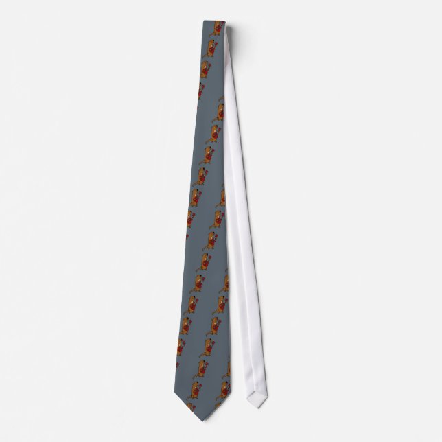 Funny Sea Otter Playing Guitar Tie (Front)