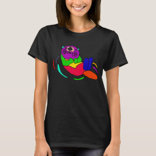 Funny Sea Otter Pop Art Shirt Design
