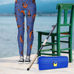 Funny seafood shrimp leggings