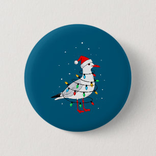 Funny Seagull Bird Christmas Animal Lover 6 Cm Round Badge