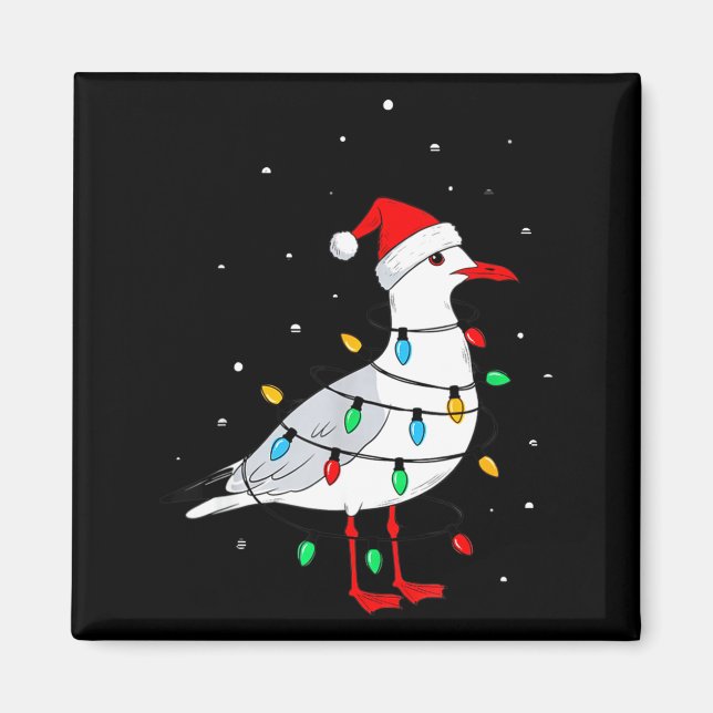 Funny Seagull Bird Christmas Animal Lover  Magnet (Front)