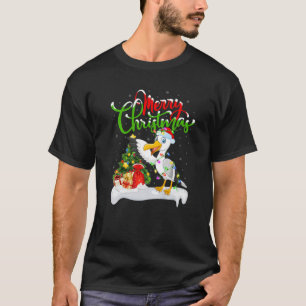 Funny Seagull Bird Lover Xmas Lighting Seagull Chr T-Shirt