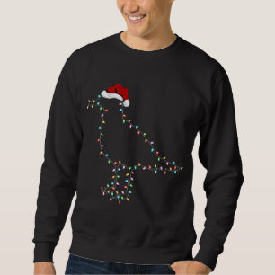 Funny Seagull Bird Xmas Lighting Santa Hat Seagull Sweatshirt