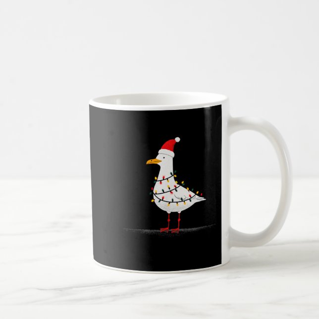 Funny Seagull Christmas Graphics Animal Lights Lov Coffee Mug (Right)