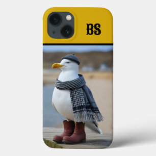 Funny Seagull in Rain Boots – Beach Humour iPhone 13 Case