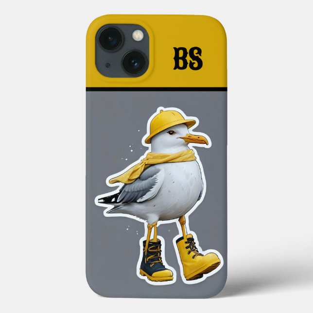 Funny Seagull in Rain Boots – Beach Humour Case-Mate iPhone Case (Back)