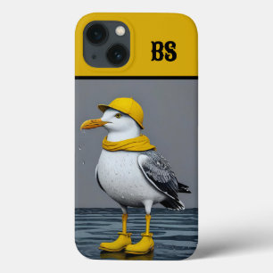 Funny Seagull in Rain Boots – Beach Humour iPhone 13 Case