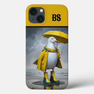 Funny Seagull in Rain Boots – Beach Humour iPhone 13 Case