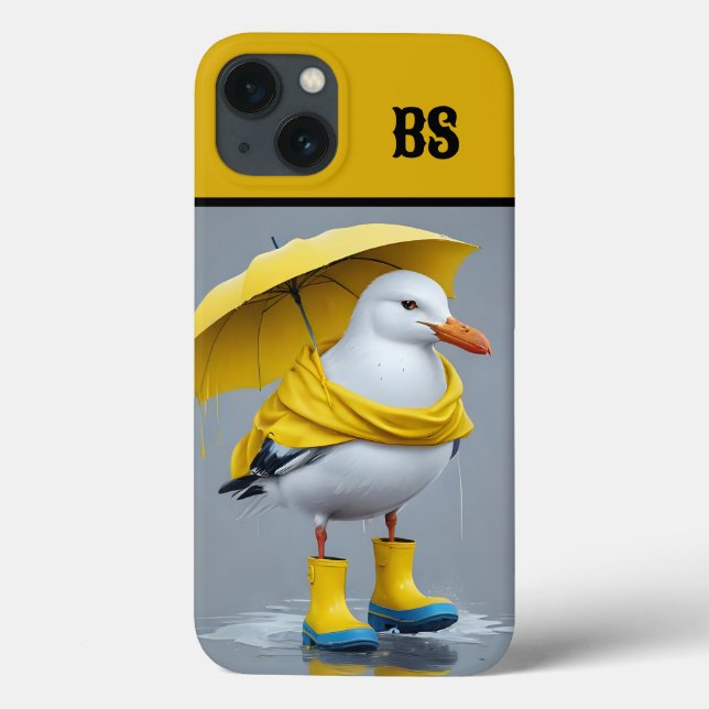 Funny Seagull in Rain Boots – Beach Humour Case-Mate iPhone Case (Back)