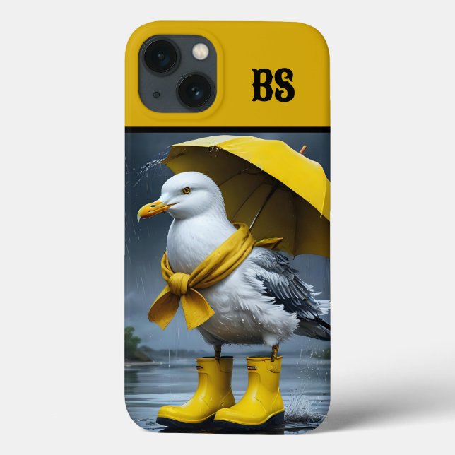 Funny Seagull in Rain Boots – Beach Humour Case-Mate iPhone Case (Back)
