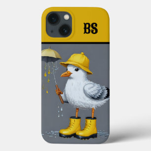 Funny Seagull in Rain Boots – Beach Humour iPhone 13 Case