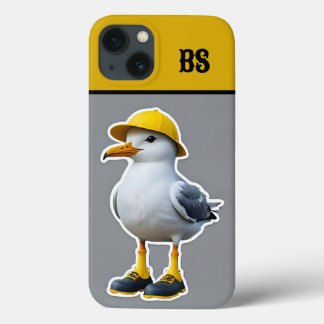 Funny Seagull in Rain Boots – Beach Humour iPhone 13 Case
