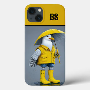 Funny Seagull in Rain Boots – Beach Humour iPhone 13 Case